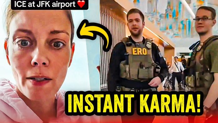 Woke Woman CONFRONTS ICE Agents at Airport, Then THIS HAPPENED....