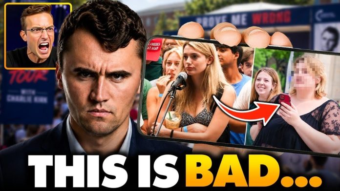 CHARLIE CURSE: Lib Chick Who Flashed Charlie Kirk Reappears Totally Unrecognizable, Internet SHOCKED