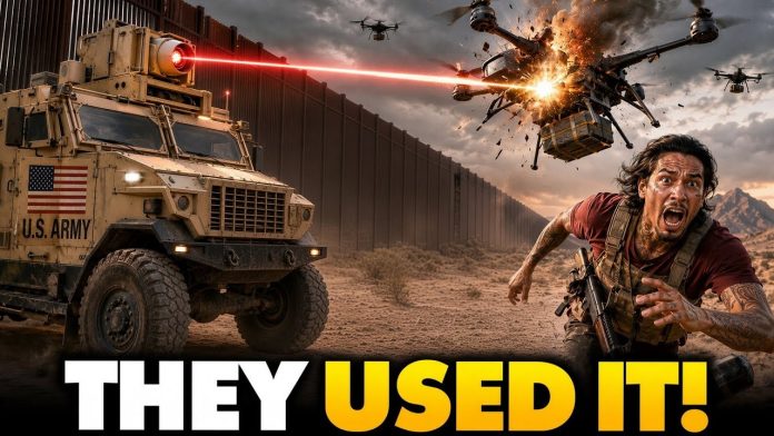 🚨U.S. Military Just Used Secret Laser Weapons On The Border | SHOT DOWN Enemy Drone, Insane Video…